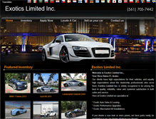 Tablet Screenshot of exoticslimited.com